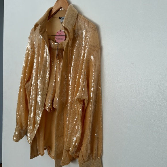 2 piece poppy Tilly sequin short set East n West Brand - Picture 7 of 8